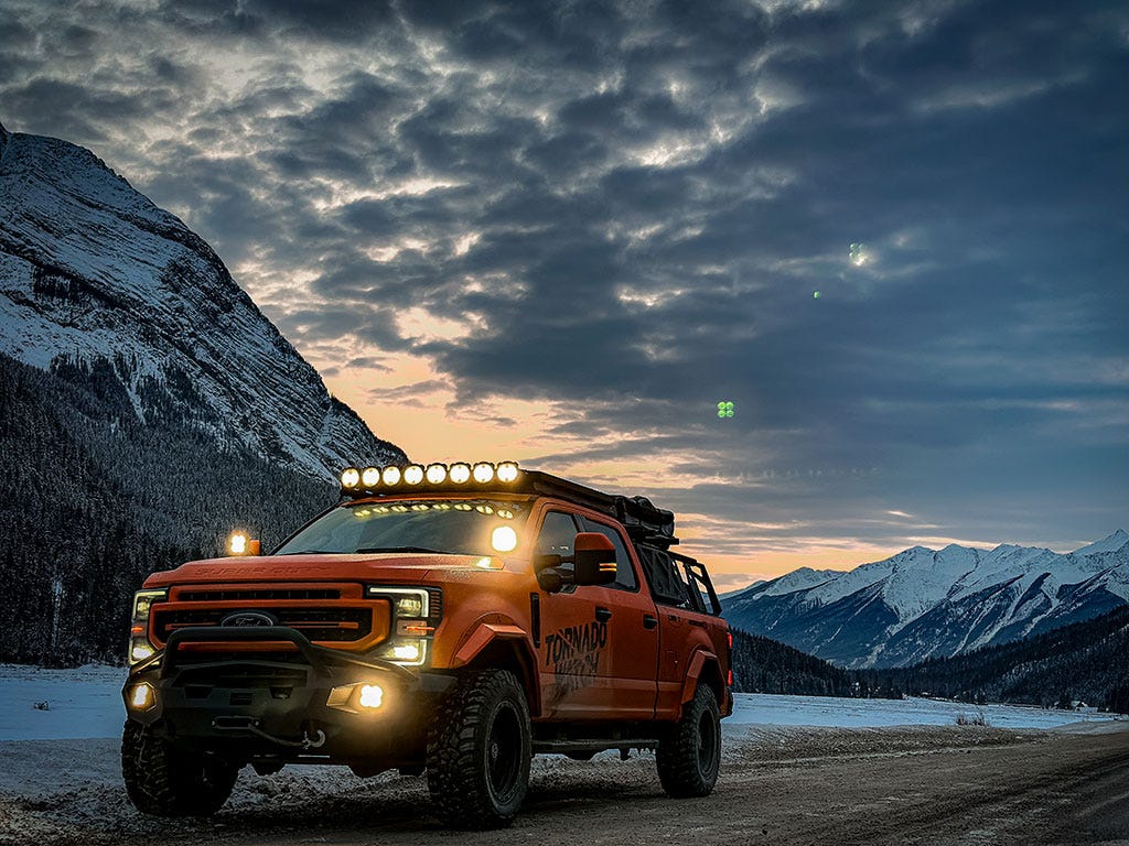 Ford F-250 Super Duty, Crew Cab (1999-2016) Slimline II Roof Rack Kit / Tall - Image 8