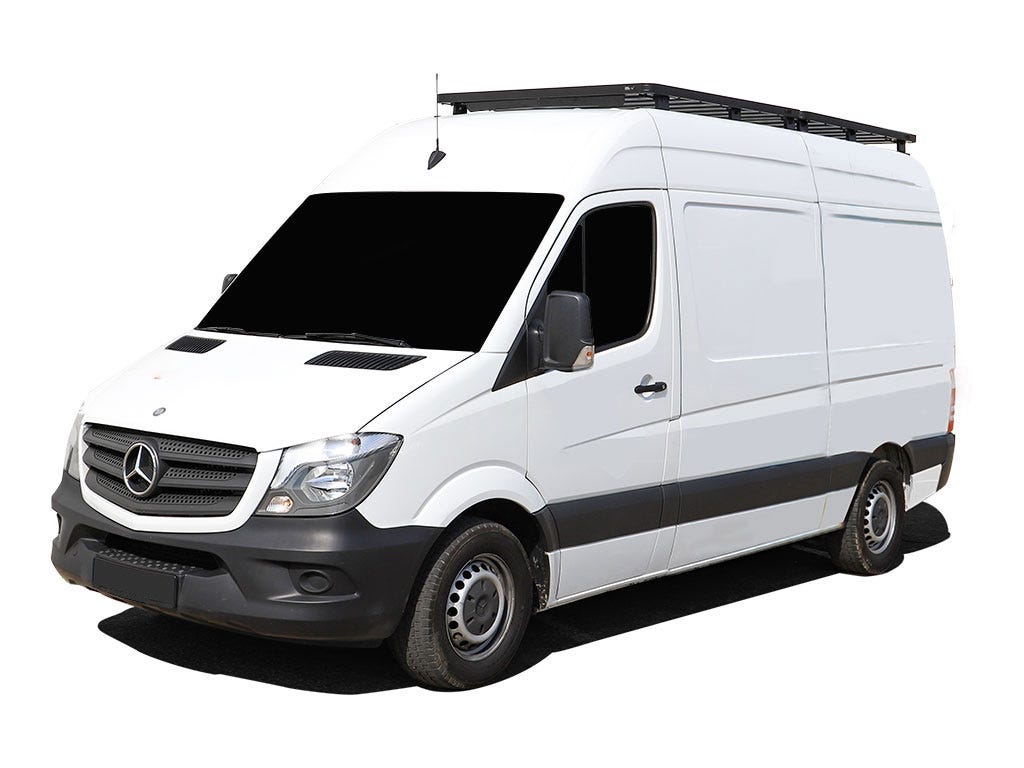 Mercedes-Benz Sprinter 2Gen/3Gen 170in/L3/LWB Wheelbase w/o OEM Tracks (2006-Current) Slimline II Roof Rack Kit / Tall - Image 2