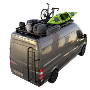 Mercedes-Benz Sprinter 2Gen/3Gen 170in/L3/LWB Wheelbase w/o OEM Tracks (2006-Current) Slimline II Roof Rack Kit / Tall