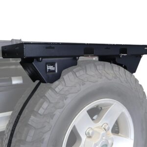 Spare wheel mounted shelf